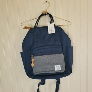 Product Of The North Elkin diaper bag backpack changing pad navy neutral NWT $99